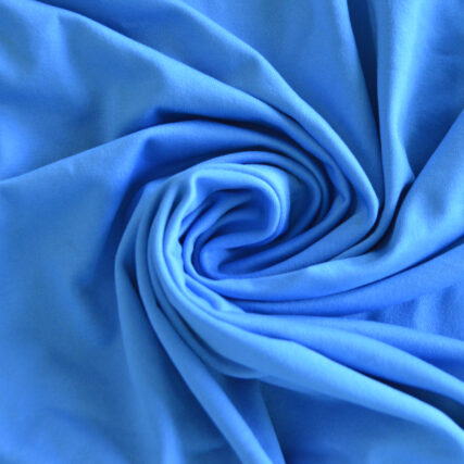 Hawaiian Blue Polyester/Spandex Thermal Knit. One Lot of 24 Yards.