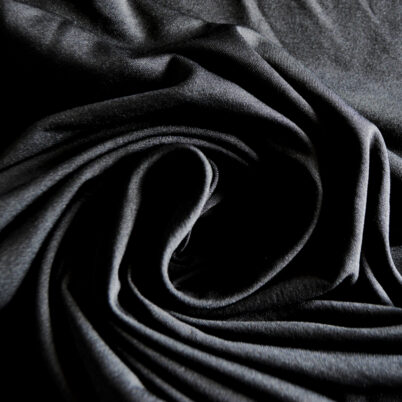 Black Polyester/Spandex Thermal Knit. One Lot of 360 Yards.