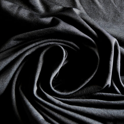 Black Polyester/Spandex Thermal Knit. One Lot of 360 Yards.